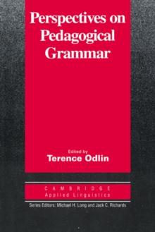 Perspectives on Pedagogical Grammar