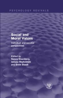 Social and Moral Values : Individual and Societal Perspectives