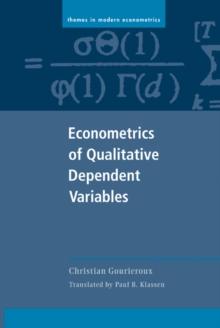 Econometrics of Qualitative Dependent Variables