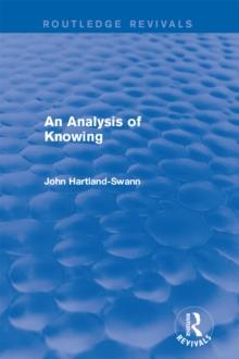 An Analysis of Knowing