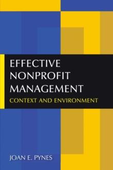 Effective Nonprofit Management : Context and Environment