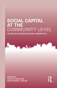 Social Capital at the Community Level : An Applied Interdisciplinary Perspective