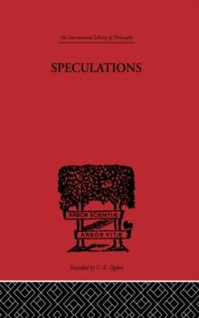 Speculations : Essays on Humanism and the Philosophy of Art