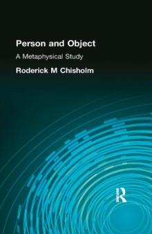 Person and Object : A Metaphysical Study