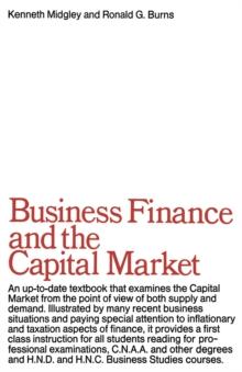 Business Finance & the Capital Market