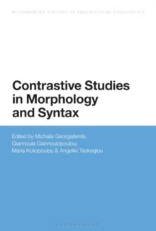 Contrastive Studies in Morphology and Syntax