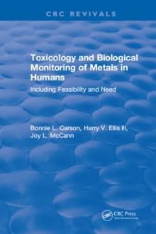 Toxicology Biological Monitoring of Metals in Humans