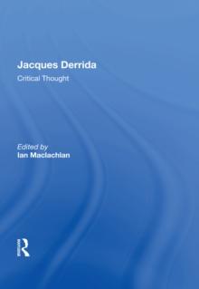 Jacques Derrida : Critical Thought