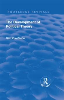 Revival: The Development of Political Theory (1939)