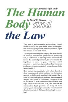 Human Body and the Law : A Medico-legal Study