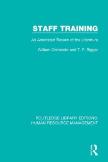 Staff Training : An Annotated Review of the Literature