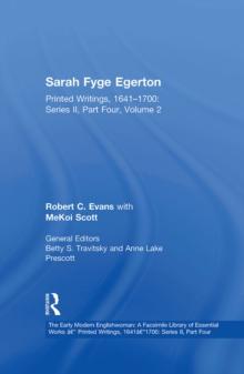 Sarah Fyge Egerton : Printed Writings, 1641-1700: Series II, Part Four, Volume 2