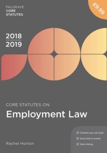 Core Statutes on Employment Law 2018-19