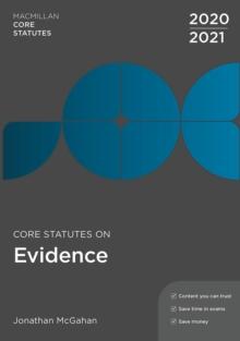 Core Statutes on Evidence 2020-21