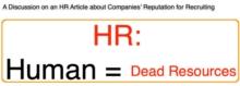 Discussion on an HR Article about Companies' Reputation for Recruiting