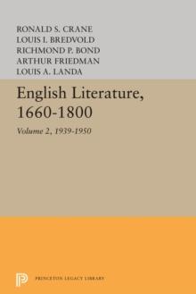 English Literature, Volume 2 : 1939-1950