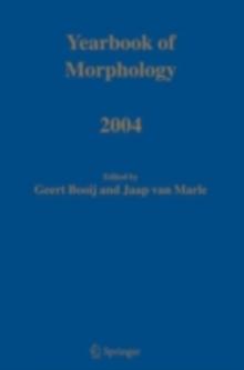 Yearbook of Morphology 2004