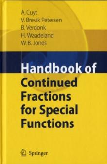 Handbook of Continued Fractions for Special Functions