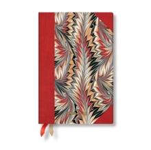 Rubedo (Cockerell Marbled Paper) Mini 12-month Verso Hardback Dayplanner 2025 (Elastic Band Closure)