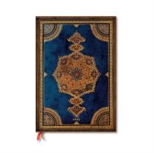 Safavid Indigo (Safavid Binding Art) Grande 12-month Vertical Hardback Dayplanner 2025 (Elastic Band Closure)