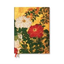 Natsu (Rinpa Florals) Ultra 12-month Vertical Softcover Flexi Dayplanner 2025 (Elastic Band Closure)