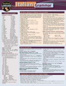 Italian Grammar : a QuickStudy Laminated Language Reference Guide