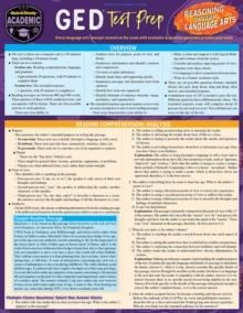 GED Test Prep - Reasoning Through Language Arts : a QuickStudy Laminated Reference Guide