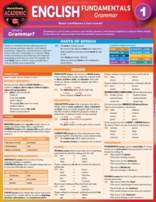 English Fundamentals 1 - Grammar : QuickStudy Language Arts Reference & Study Guide