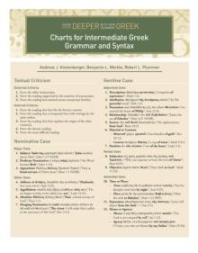 Charts for Intermediate Greek Grammar and Syntax : A Quick Reference Guide to Going Deeper with New Testament Greek