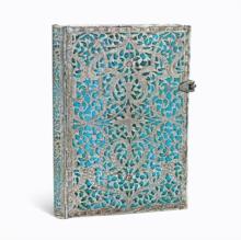 Maya Blue (Silver Filigree Collection) Midi Lined Hardcover Journal