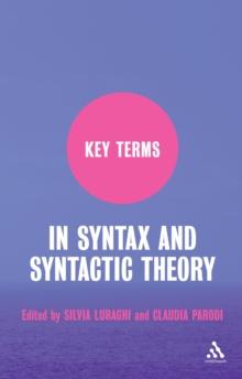 Key Terms in Syntax and Syntactic Theory