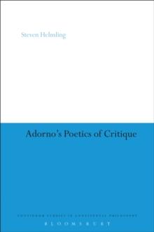 Adorno's Poetics of Critique