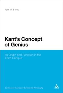 Kant's Concept of Genius : its Origin and Function in the Third Critique