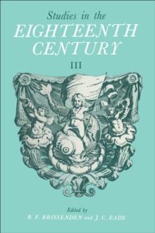 Studies in the Eighteenth Century III : Papers presented at the Third David Nichol Smith Memorial Seminar, Canberra 1973