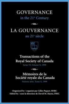 Governance in the 21st Century / Gouvernance Au 21e Siecle