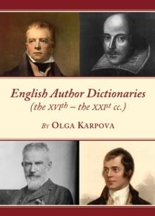 None English Author Dictionaries (the XVIth - the XXIst cc.)