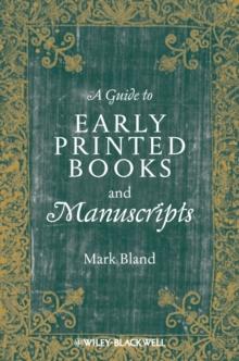 A Guide to Early Printed Books and Manuscripts