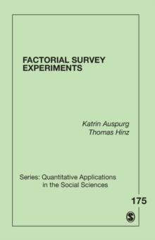 Factorial Survey Experiments