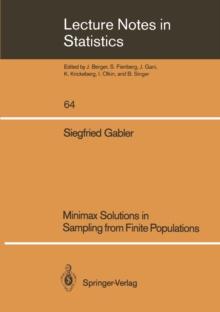 Minimax Solutions in Sampling from Finite Populations