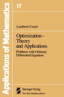 Optimization-Theory and Applications : Problems with Ordinary Differential Equations