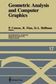 Geometric Analysis and Computer Graphics : Proceedings of a Workshop held May 23-25, 1988