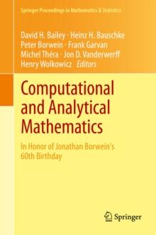 Computational and Analytical Mathematics : In Honor of Jonathan Borwein's 60th Birthday