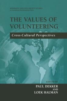 The Values of Volunteering : Cross-Cultural Perspectives