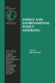 Energy and Environmental Policy Modeling