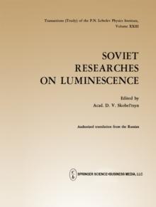 Soviet Researches on Luminescence