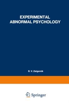 Experimental Abnormal Psychology