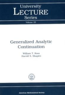 Generalized Analytic Continuation