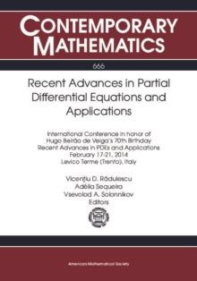 Recent Advances in Partial Differential Equations and Applications