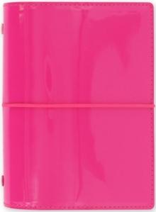 Filofax Domino Patent Pocket Organiser Hot Pink