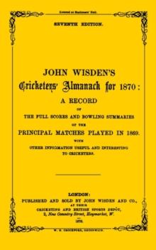 Wisden Cricketers' Almanack 1870